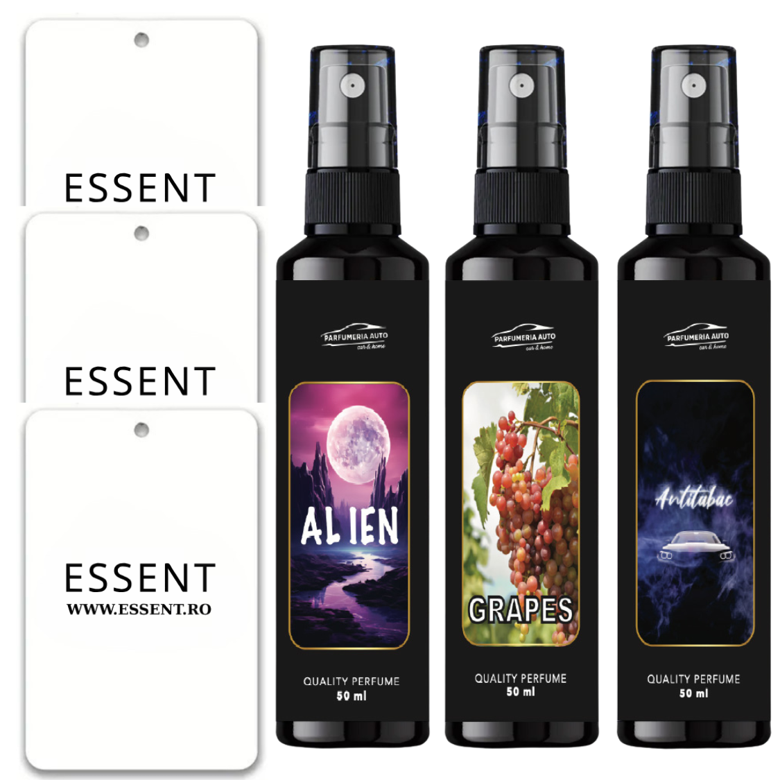 Set 3 Parfumuri  + 3 Brăduți CADOU