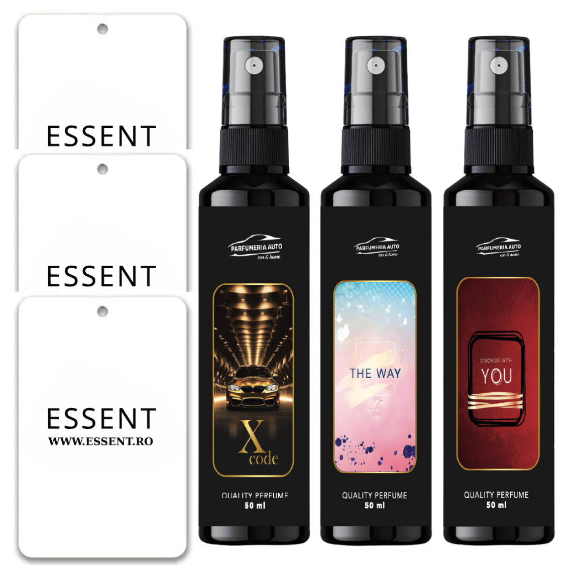 Set 3 Parfumuri  + 3 Brăduți CADOU